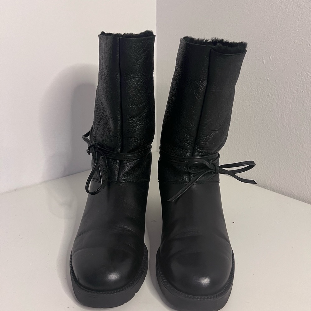 Santana Canada Black Leather Winter Boots